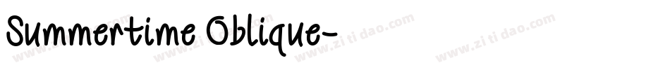Summertime Oblique字体转换
